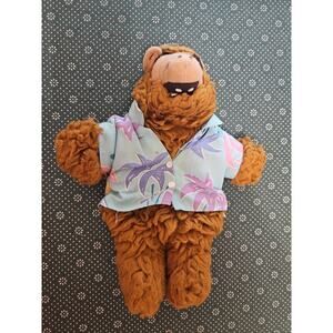 1988 VTG Burger King ALF Alien Plush Stuffed Puppet Doll Hawaiian Shirt 10"